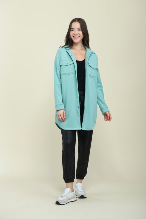 Jackie-Cozy Fleece Button-Up